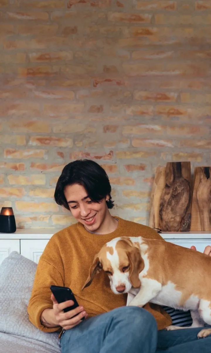 Person with dog