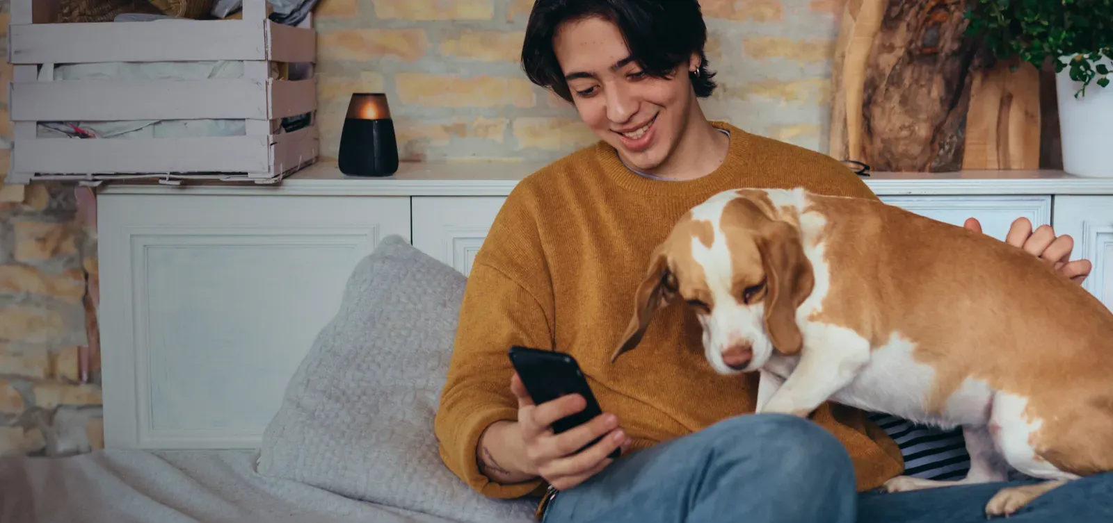 Person with dog