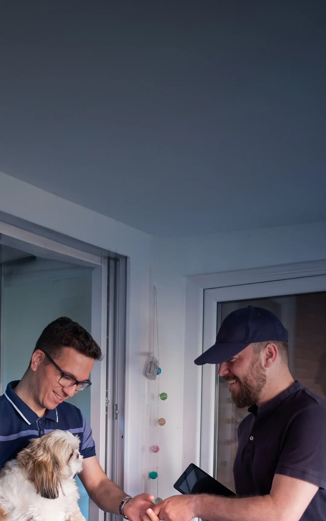 Man delivering medication